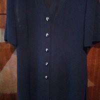 Дамска лятна риза туника с къс ръкав тъмносиня размер М-Л, снимка 2 - Туники - 33214955