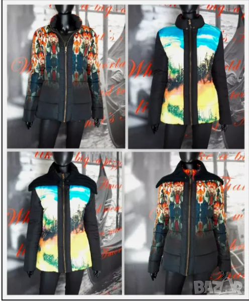 Двулицево подплатено яке DESIGUAL 37E2916 размер 36- S, снимка 1