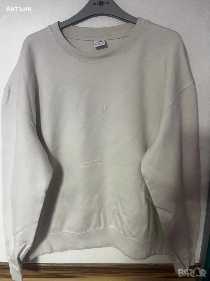 Бяла блуза с дълъг ръкав, снимка 1