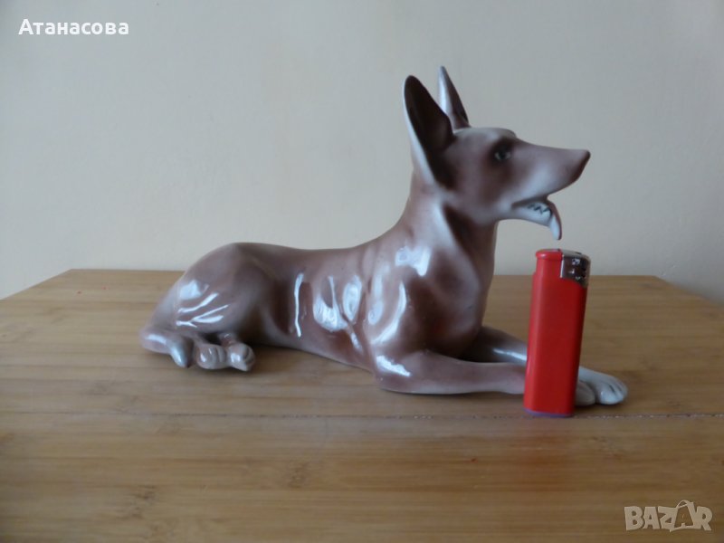 Немска порцеланова фигура Куче 1970 г, снимка 1