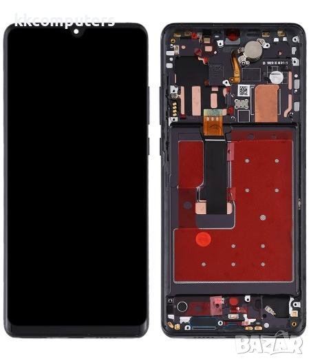 LCD Дисплей за Huawei P30 + тъч скрийн + Рамка / Черен / КЛАС A, снимка 1