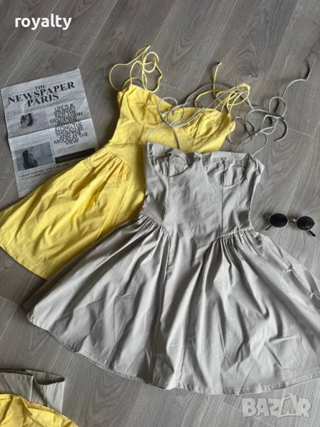 Стилна дамска рокля Два цвята , снимка 1