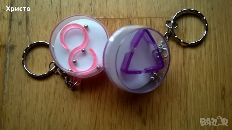 игра логическа с метални топчета ключодържател, снимка 1