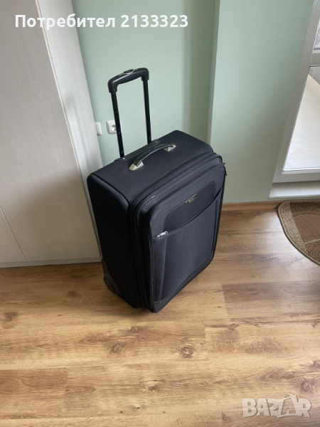 Куфар текстил голям 73 х 50 х 30 см /Черен, снимка 1