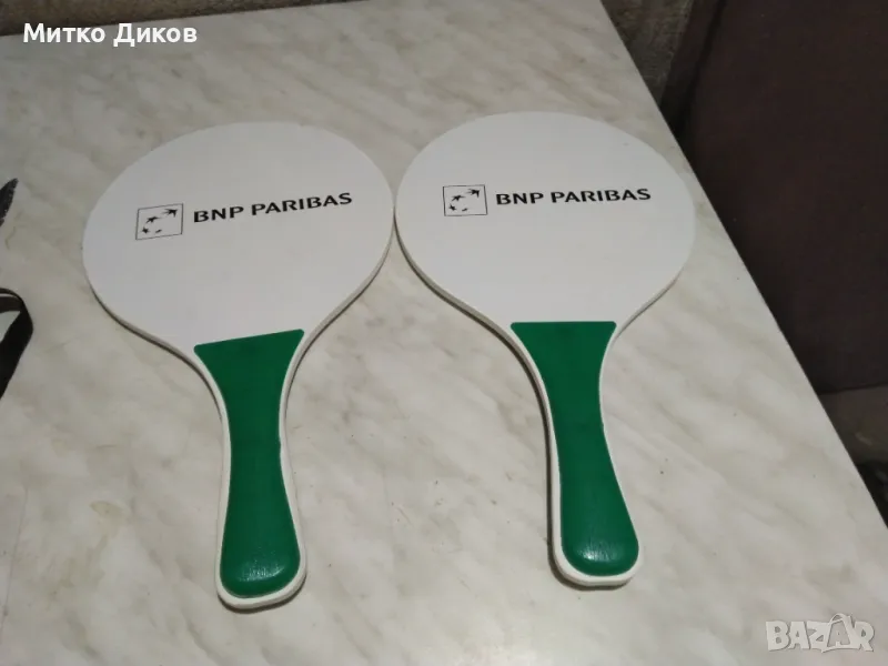 Хилки за плажен тенис 2 броя 33х19см като нови, снимка 1