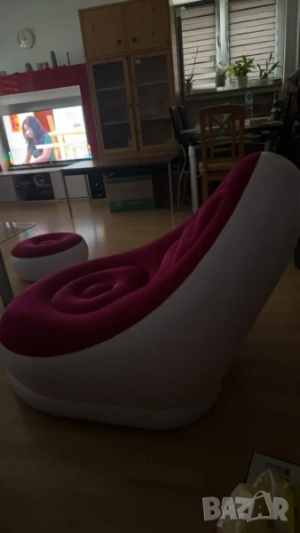 Преносимо надуваемо кресло и табуретка  , снимка 1