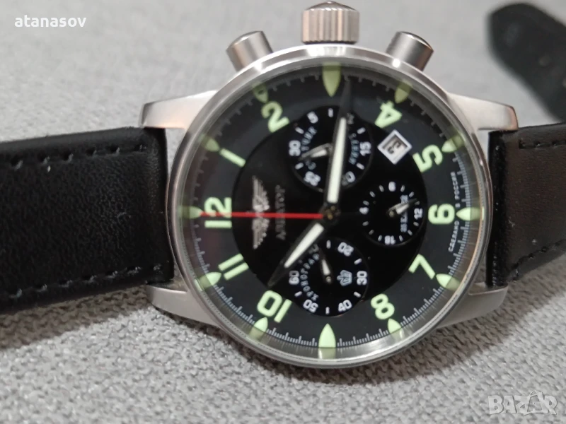 AVIATOR ,paljot mehanica chronograph, снимка 1