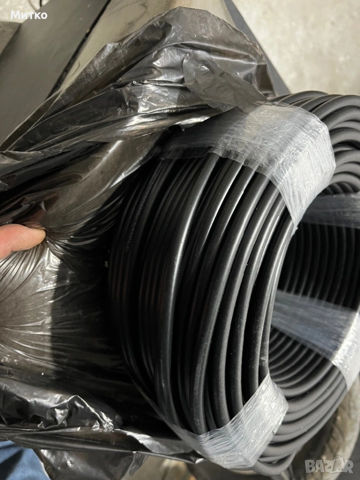 RG-6/U Нов Коаксиален Кабел RG-6/U (50 метра) с BNC конектори за Видеонаблюдение, снимка 1