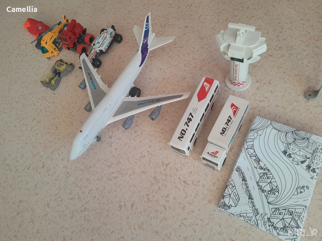 Лот: играчки самолет, колички, хеликоптер , снимка 1