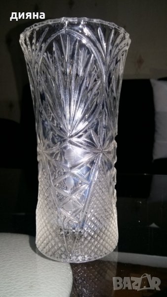 Кристална масивна ваза, снимка 1