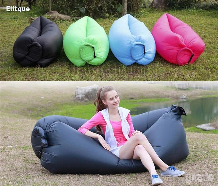 Самонадуващо се легло Lazy Bag – подходящо за планина и море 🌞, снимка 1