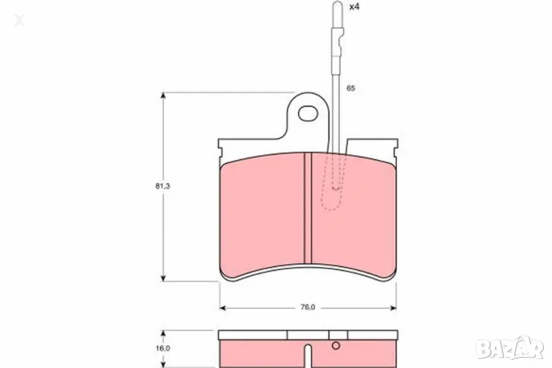 SIMER 256 Накладки предни 0.7, 1.1, A1.3 CITROЕN GS, Axel 1977-1991 / OE 425187 / OE 95552085 /     , снимка 1