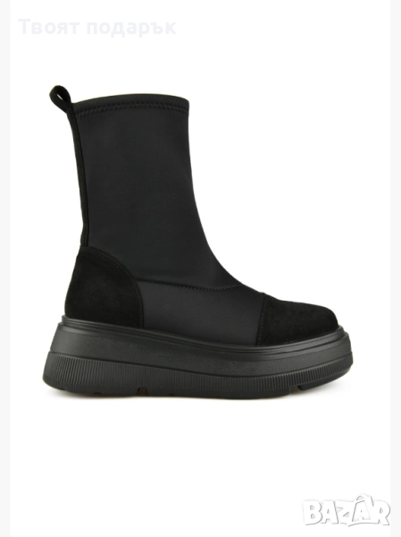 Боти неопрен стреч на платформа, снимка 1
