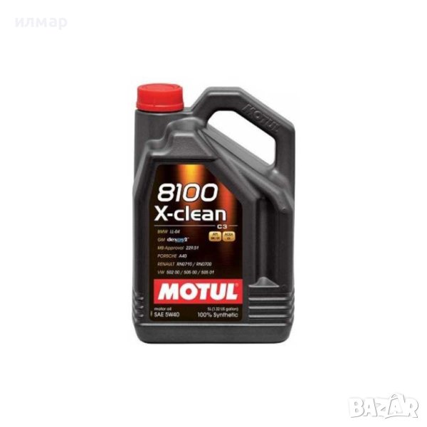 5W40  MOTUL 8100 X-clean 5L - моторно масло , снимка 1