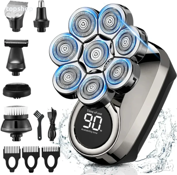 ЧИСТО НОВА Електрическа самобръсначка за мъже Lovcoyo 6 в 1 с подобрен водоустойчив комплект..., снимка 1