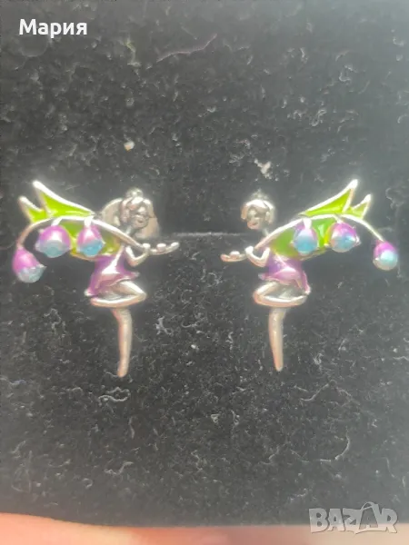 малки сребърни обеци , снимка 1