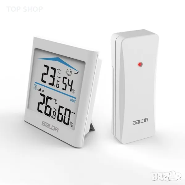 Baldr Термометър и хигрометар с външен датчик, снимка 1