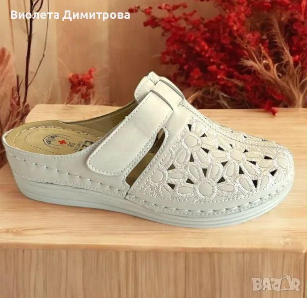 Дамски медицински чехли за широки крака,  в голям размер , снимка 1