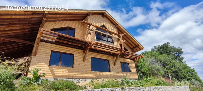 Сглобяеми къщи с стоманена конструкция, каменна вата 140мм, и двустранна облицовка дървена ламперия, снимка 1