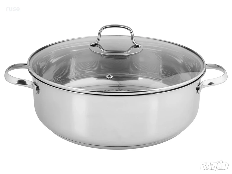 НОВА! Касерола Ø28см - стил и здравина - релефно дъно, снимка 1