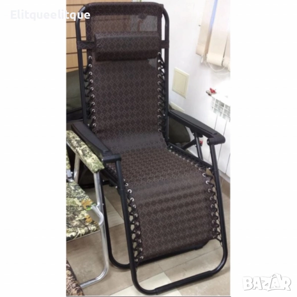 Плажен стол-шезлонг с възглавничка 175x52 см NS6318, снимка 1