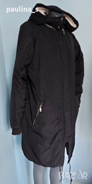 Маркова топла шуба "Noisy May" тип парка с подвижна качулка / голям размер , снимка 1