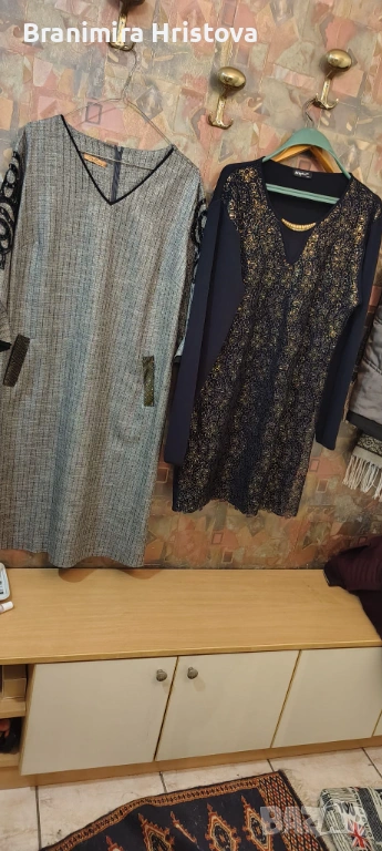 2 дамски рокли (размери 42 и XXL) – втора употреба, много запазени, снимка 1