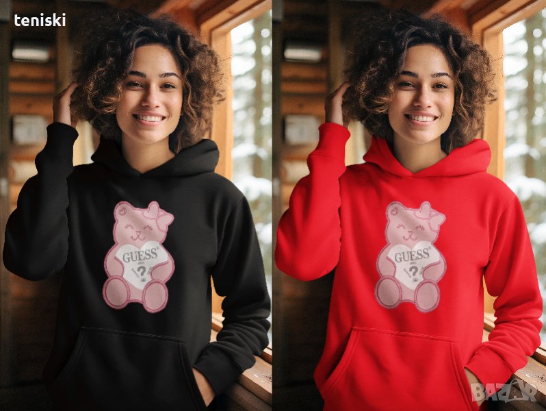 Качествени Дамски Суичъри GUESS Bear принт , снимка 1
