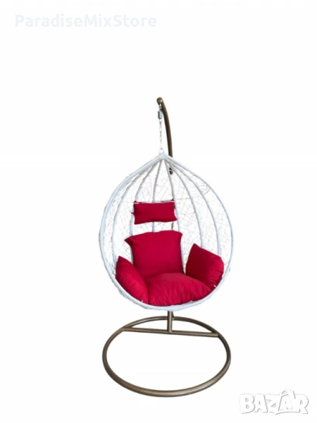 Градинска люлка от PVC ратан с метална конструкция. , снимка 1