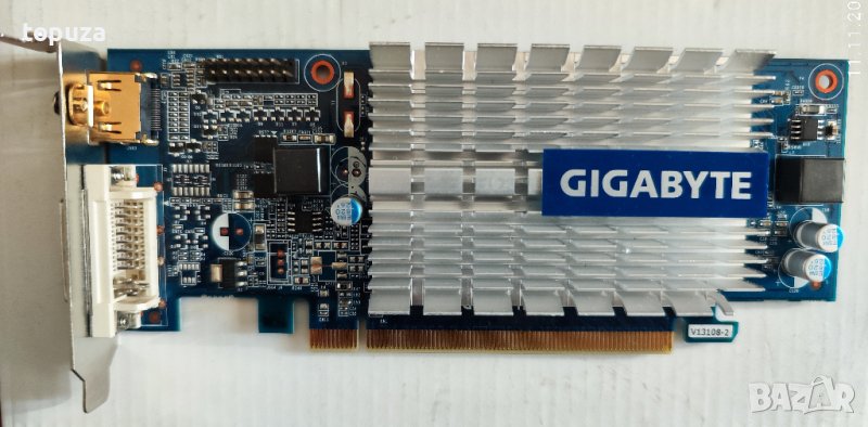 видео карта Gigabyte GeForce 210 1GB GV-N210SL-1GI, снимка 1