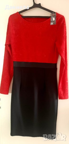 Елегантна рокля в червено, снимка 1
