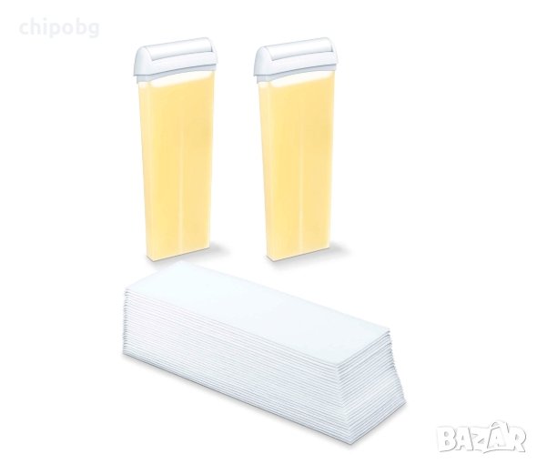 Аксесоар, Beurer HL 40 Spare set: 2 x beeswax cartridges, 50 fabric strips, снимка 1