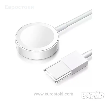 Безжично магнитно зарядно устройство 15W макс., съвместимо с MagSafe, Type C, цвят: бяло, снимка 1