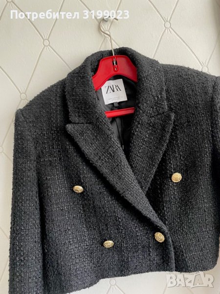 Дамско  късо сако ZARA букле, снимка 1