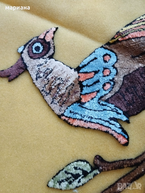 ковьор бродиран ръчно върху дунапрен-р-р 111/66см., снимка 1