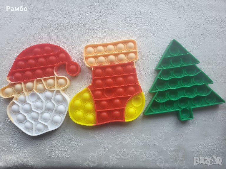 Коледни Фигури - pop it - поп ит детска играчка, снимка 1