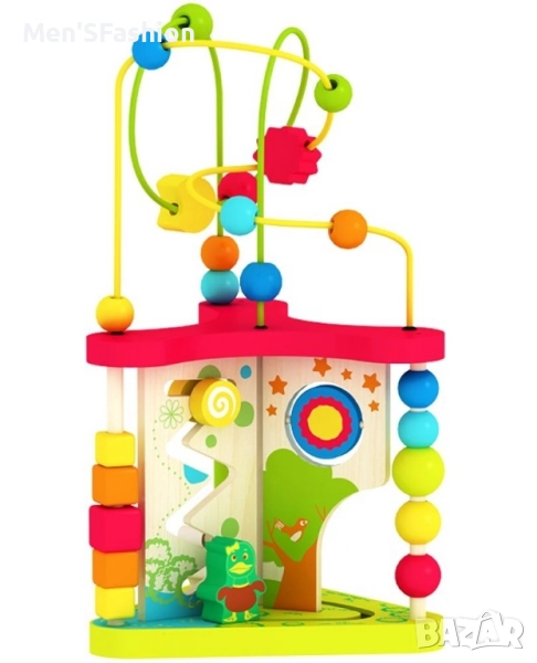Интерактивна дървена играчка 6 в 1 , снимка 1