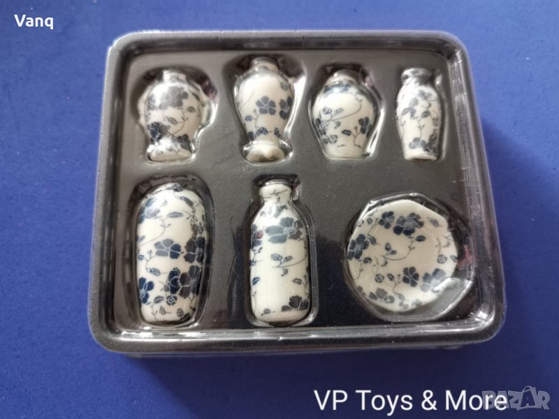 Комплект керамични вази за куклена къща, снимка 1