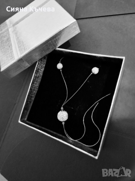 Дамско сребърно колие, снимка 1