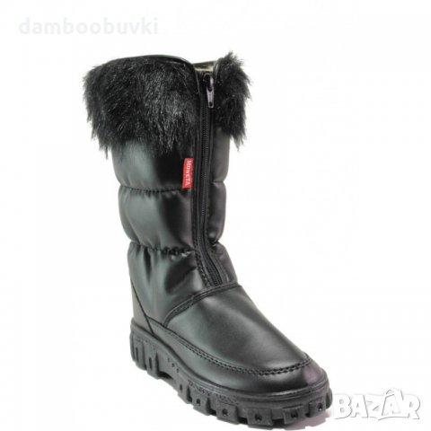Детски боти MONETA кожа с естествена вълна черно 27/36, снимка 2 - Детски боти и ботуши - 27086595