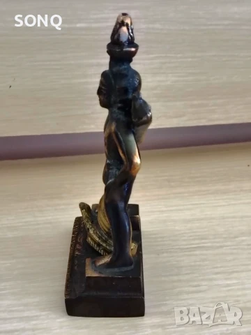 Страхотна Стара Бронзова Статуетка Родоския Колос, снимка 6 - Антикварни и старинни предмети - 50507033