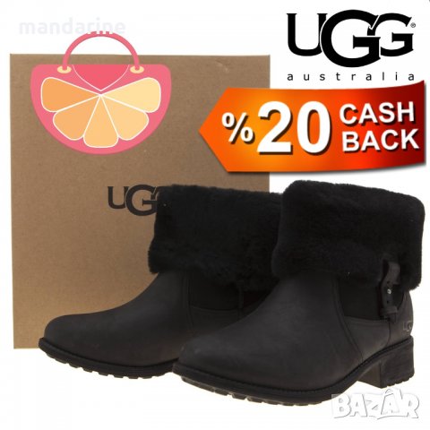 ПРОМО 🍊 UGG AUSTRALIA 🍊 Дамски черни непромокаеми кожени боти CHYLER 36/37 нови с кутия, снимка 12 - Дамски боти - 19791027