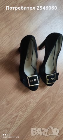 Маркови черни обувки на ток, снимка 3 - Дамски обувки на ток - 33487344