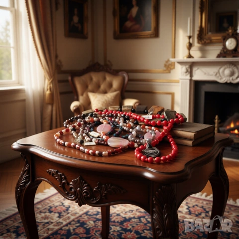 5 БРОЯ гердани и колиета от натурални камъни