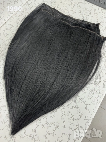 Естествена коса черна 180гр50см, снимка 6 - Аксесоари за коса - 53446169