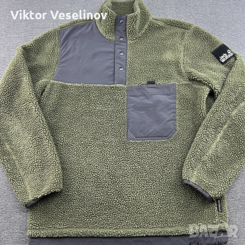 Jack Wolfskin Мъжки Пуловер Размер M Stormlock Зелен