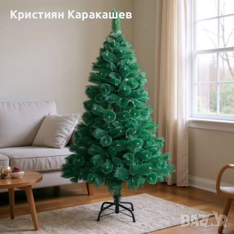 Изкуствена Коледна елха със заснежени върхове, снимка 5 - Декорация за дома - 52656588