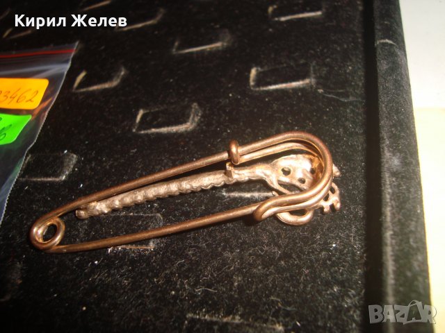 ПОЗЛАТЕНА РЕТРО АРТ НУВО БРОШКА с ЛЕБЕД и ЦИРКОНИ АРТ ИГЛА ФИБУЛА 23462, снимка 5 - Други - 33423116