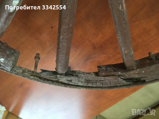 СТАРО КОЛЕЛО ОТ КАРУЦА ЕТНИКА ФОЛКЛОР ДЪРВЕНИЯ, снимка 7 - Антикварни и старинни предмети - 36537475