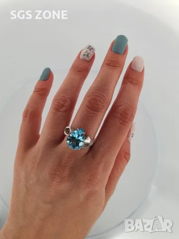 Стилен Комплект с Естествени Топази 💎, снимка 7 - Бижутерийни комплекти - 49893846